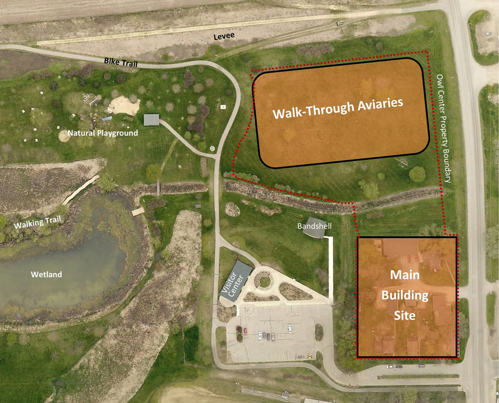 Satellite view of the future site of the owl center.